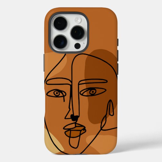 Mooie vrouw Line Art Stoere iPhone case (Achterkant)