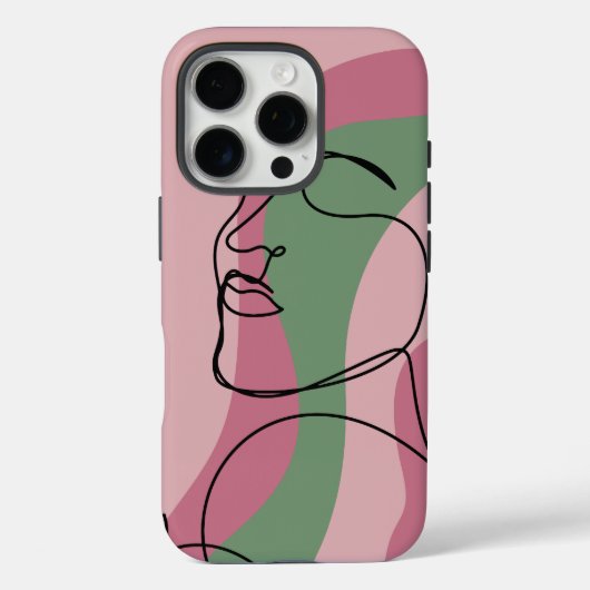Mooie vrouw Line Art Stoere iPhone case (Achterkant)