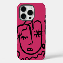 Mooie vrouw Line Art Stoere iPhone / iPad case