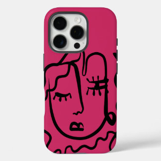 Mooie vrouw Line Art Stoere iPhone / iPad case