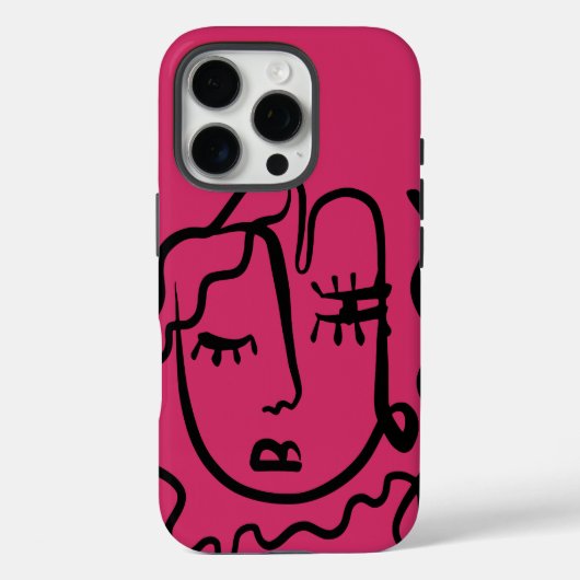 Mooie vrouw Line Art Stoere iPhone / iPad case (Achterkant)