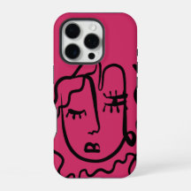 Mooie vrouw Line Art Stoere iPhone / iPad case