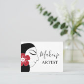 Mooie vrouw make-up visitekaartje (Staand voorkant)
