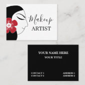 Mooie vrouw make-up visitekaartje (Voorkant / Achterkant)