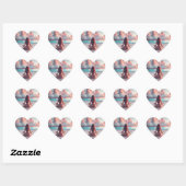 Mooie vrouw mediteren op strand blanco hart sticker (Vel)