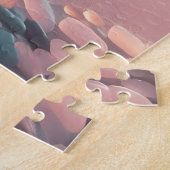 Mooie vrouw mediteren op strand blanco legpuzzel (Zijkant)