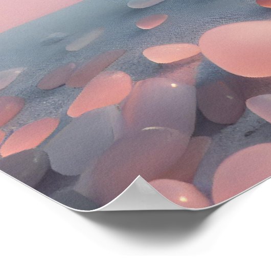 Mooie vrouw mediteren op strand blanco poster (Hoek)