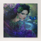 Mooie vrouw met groene ogen legpuzzel (Verticaal)