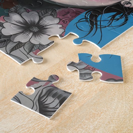 Mooie vrouw met het derde oog legpuzzel (Zijkant)