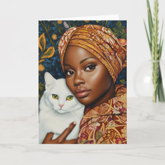 Mooie vrouw met kat (Voorkant)