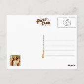 Mooie vrouw met lastige Golden Hair Briefkaart (Achterkant)