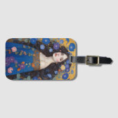 Mooie vrouw met ochtendglorie bagagelabel (Voorkant (horizontaal))