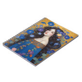 Mooie vrouw met ochtendglorie notitieboek (Linkerzijde)