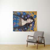 Mooie vrouw met ochtendglorie wandkleed (In Situ (horizontaal))