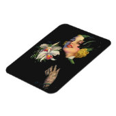 Mooie vrouw met orchideeën magneet (Linkerzijde)