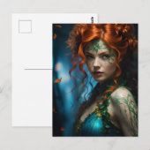 Mooie vrouw met rood haar ivy Tattoos Briefkaart (Voorkant / Achterkant)