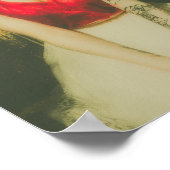 Mooie vrouw met Tattoos en een appel Poster (Hoek)