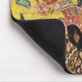 Mooie vrouw met ventilator van Klimt Muismat (Hoek)