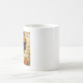 Mooie  Vrouw met Vogels en Bloemen Koffiemok (Center)