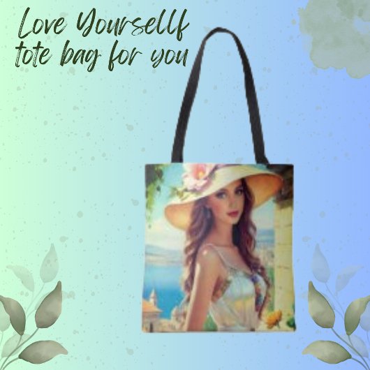 Mooie vrouw Modern Face Pet Flower Canvas tas