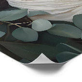 Mooie vrouw onder Eucalyptus bladeren Poster (Hoek)