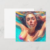 Mooie vrouw onder water AI kunst (Voorkant / Achterkant)