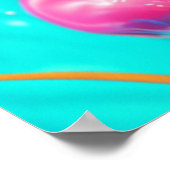 Mooie vrouw onder water AI kunst Poster (Hoek)