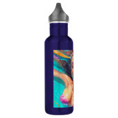 Mooie vrouw onder water AI kunst Waterfles (Links)