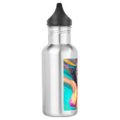 Mooie vrouw onder water AI kunst Waterfles (Links)