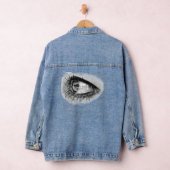 Mooie vrouw oog in volle mascara denim jacket (Hangar)