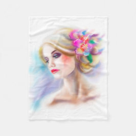 mooie vrouw portret mode fleece deken