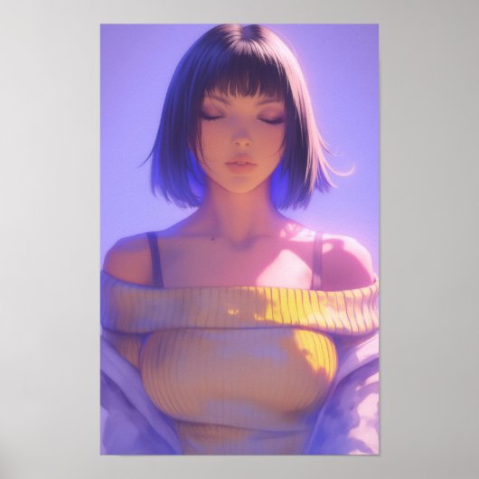 Mooie vrouw poster (Voorkant)