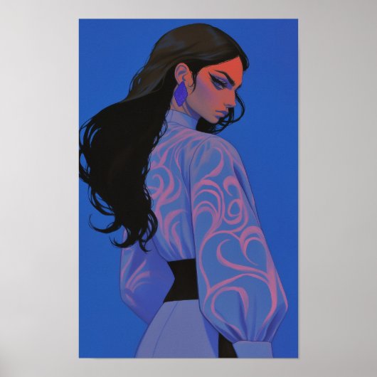 Mooie vrouw poster (Voorkant)