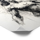 Mooie Vrouw Schets van Vrouw Bodybuilder Poster (Hoek)