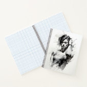 Mooie Vrouw Schets Van Vrouw Fitness Meisje Notitieboek (Binnen)
