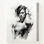 Mooie Vrouw Schets Van Vrouw Fitness Meisje Notitieboek (Achterkant)