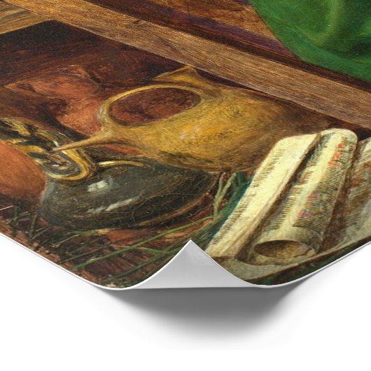 Mooie vrouw schilderen poster (Hoek)