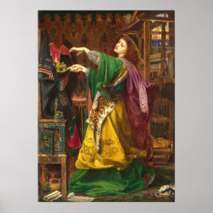 Mooie vrouw schilderen poster