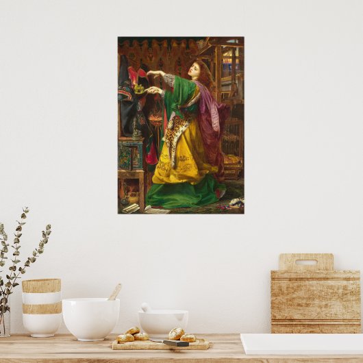 Mooie vrouw schilderen poster (Keuken)