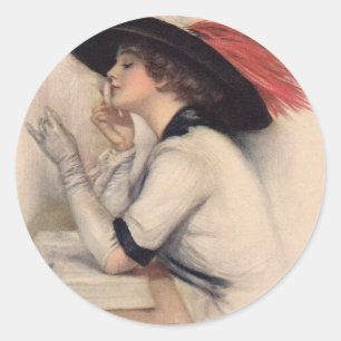 Mooie Vrouw Stemmen -  Stemrecht Mode Ronde Sticker