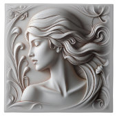 Mooie vrouw tegeltje (Voorkant)