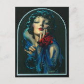 mooie vrouw uit de jaren 20 briefkaart (Voorkant)