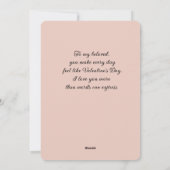 Mooie vrouw Valentijnsdaggroeten Feestdagenkaart (Achterkant)