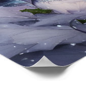 Mooie vrouw van de winter van Floral en sneeuw Poster (Hoek)