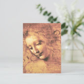 Mooie vrouw van Leonardo da Vinci Briefkaart (Staand voorkant)