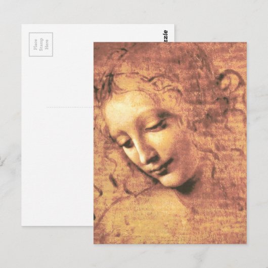 Mooie vrouw van Leonardo da Vinci Briefkaart (Voorkant / Achterkant)