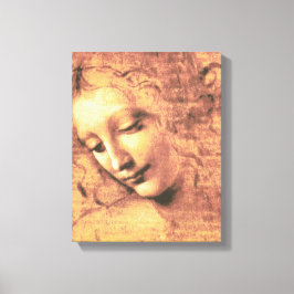 Mooie vrouw van Leonardo da Vinci Canvas Afdruk