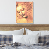 Mooie vrouw van Leonardo da Vinci Canvas Afdruk (Insitu (Slaapkamer))