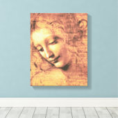Mooie vrouw van Leonardo da Vinci Canvas Afdruk (Insitu (Houten vloer))