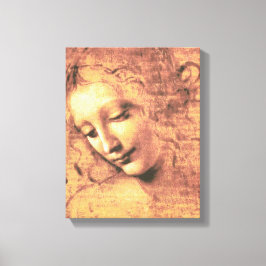 Mooie vrouw van Leonardo da Vinci Canvas Afdruk